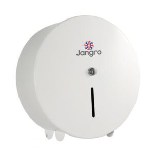 Toilet Roll Dispenser - Midi Jumbo - Coated Metal - Jangro - White - 12"